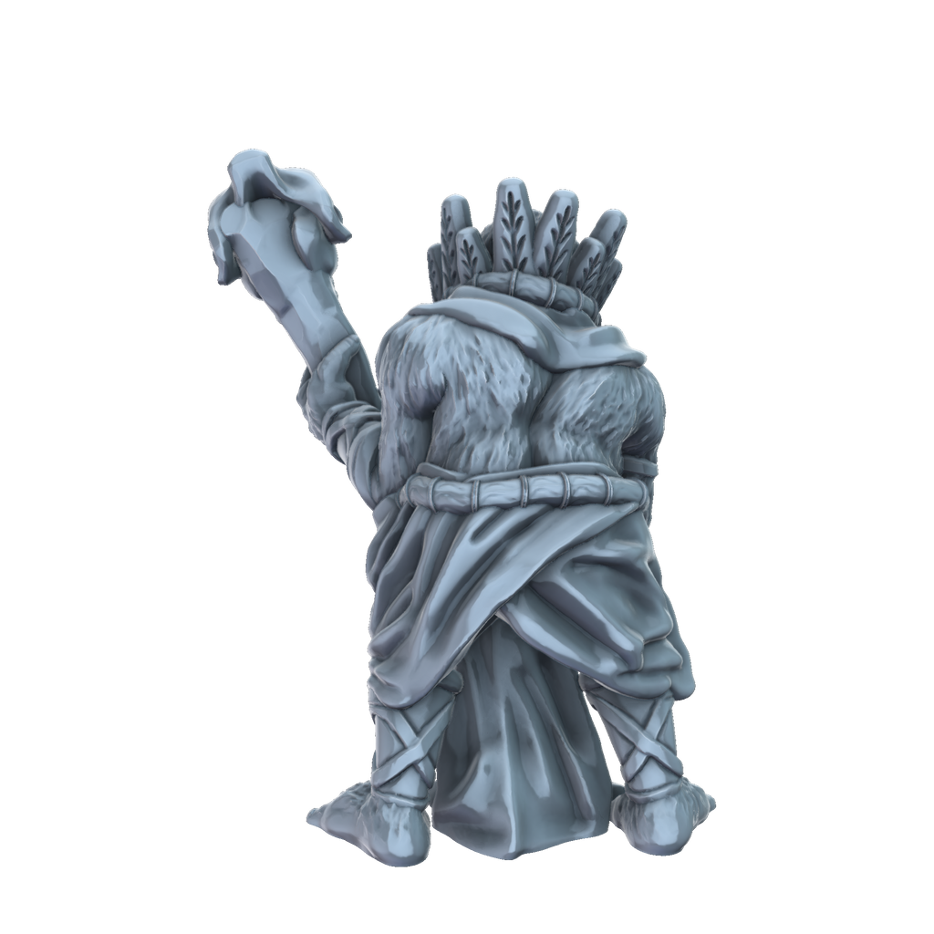 3D printed Ape Shaman rear view