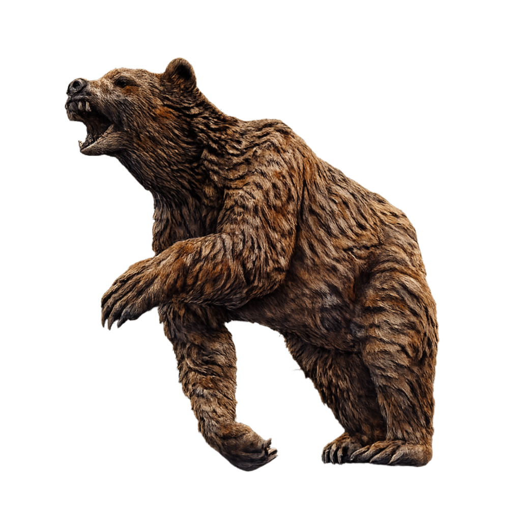 Painted Arctodus with raised paw miniature