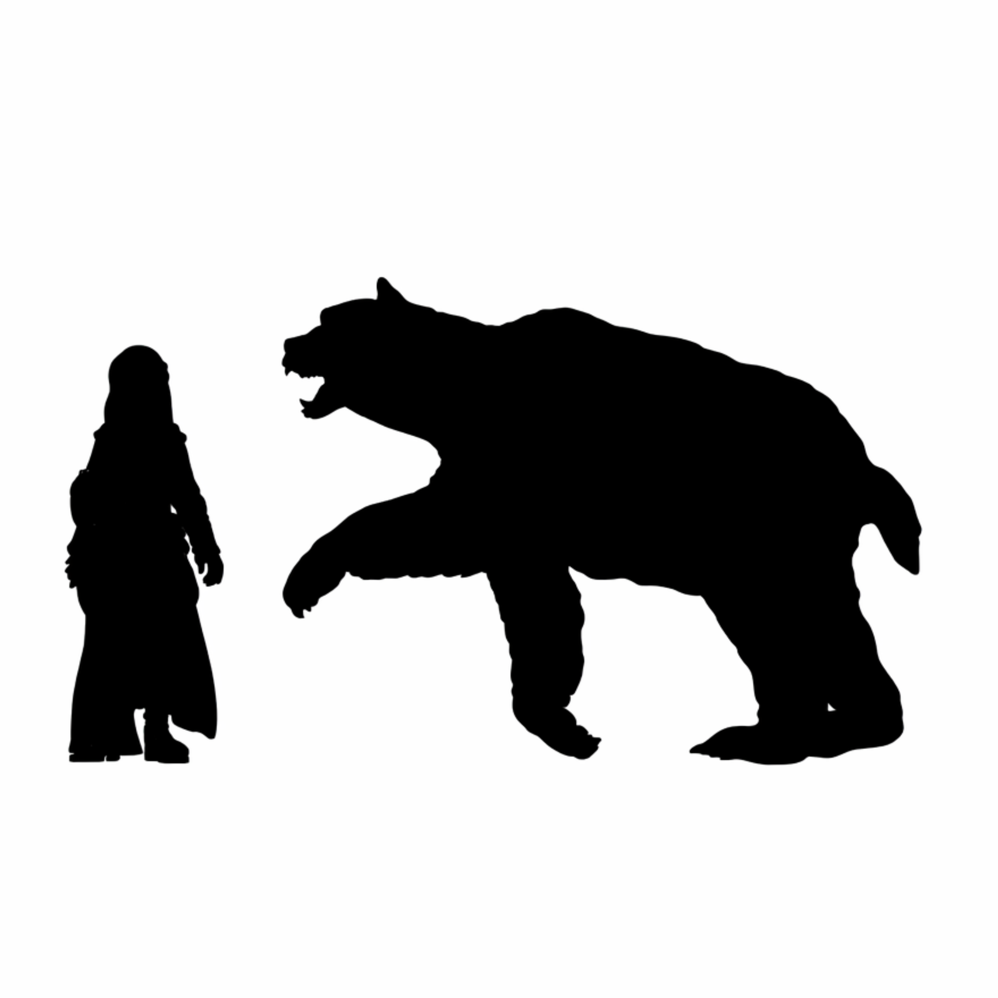 Arctodus with raised paw scale comparison to 28mm human miniature