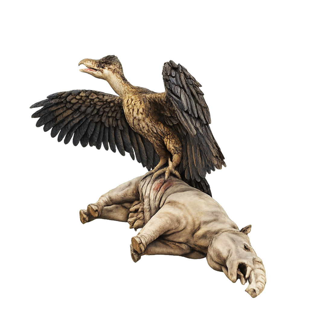 Painted Argentavis with prey miniature
