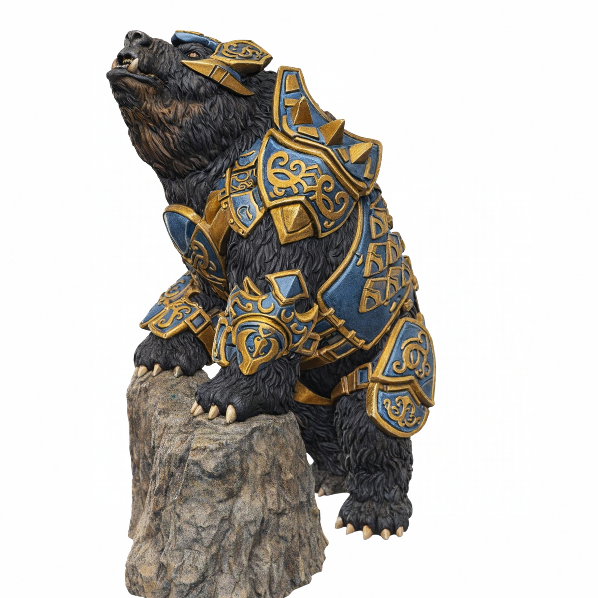 Armoured bear on rock – 28mm Miniature