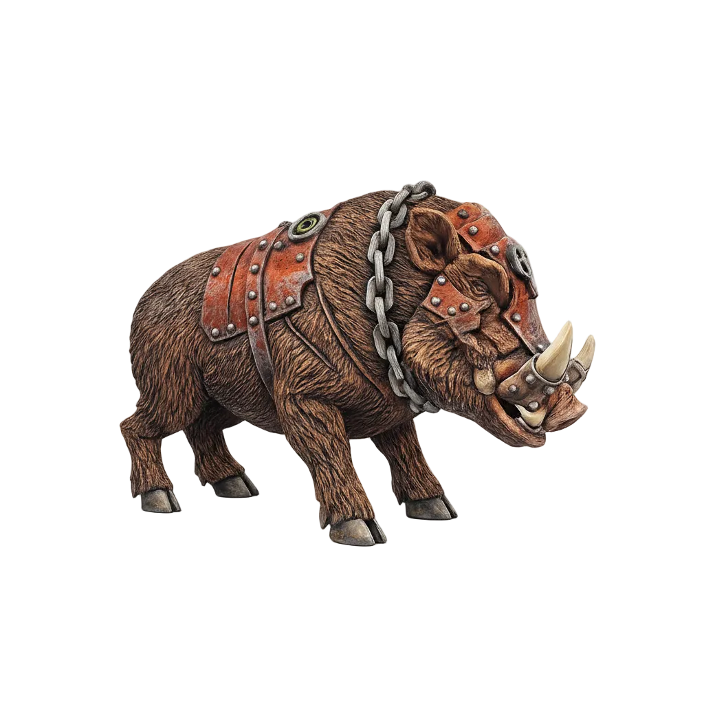 Painted Armoured Boar miniature