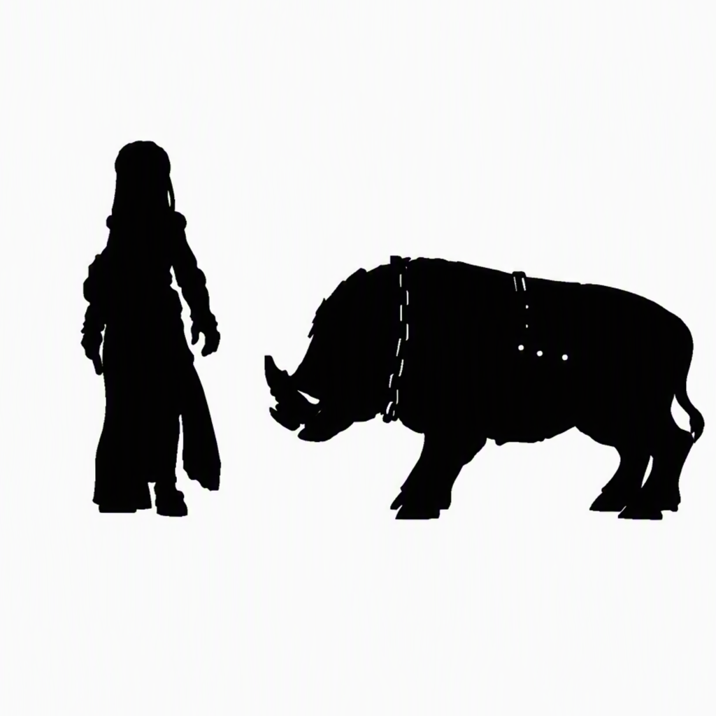 Armoured Boar scale comparison to 28mm human miniature