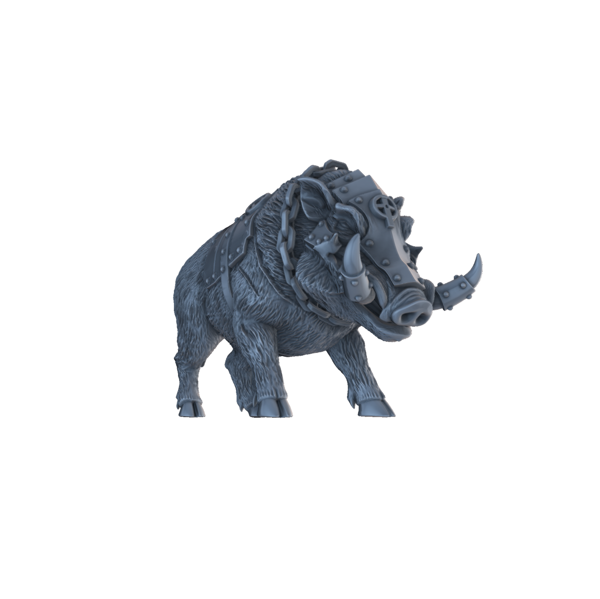 3D printed Armoured Boar front view