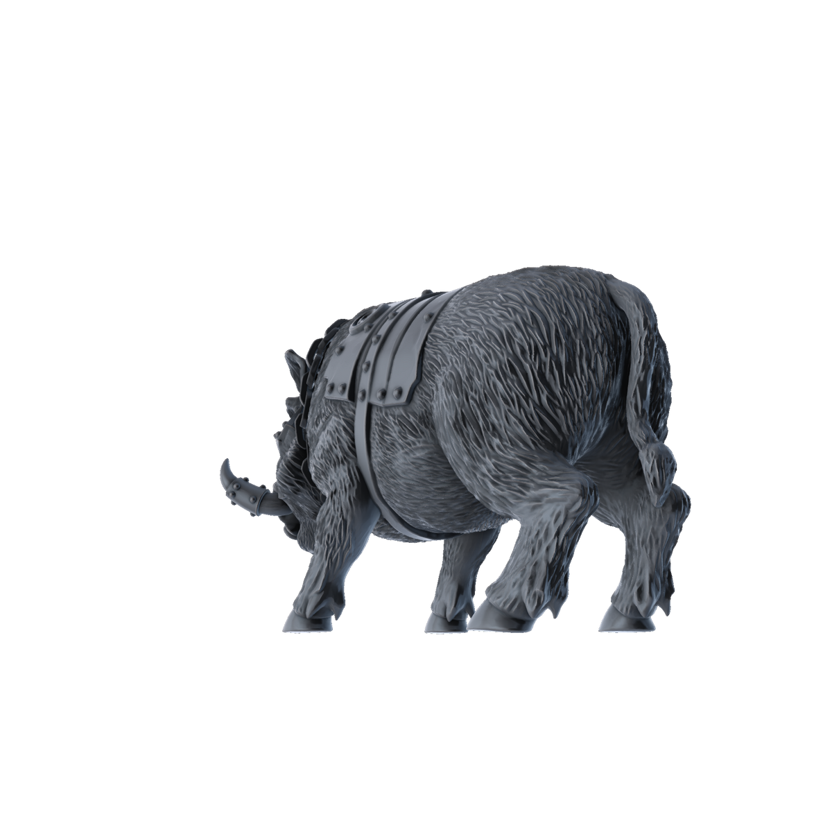 3D printed Armoured Boar rear view