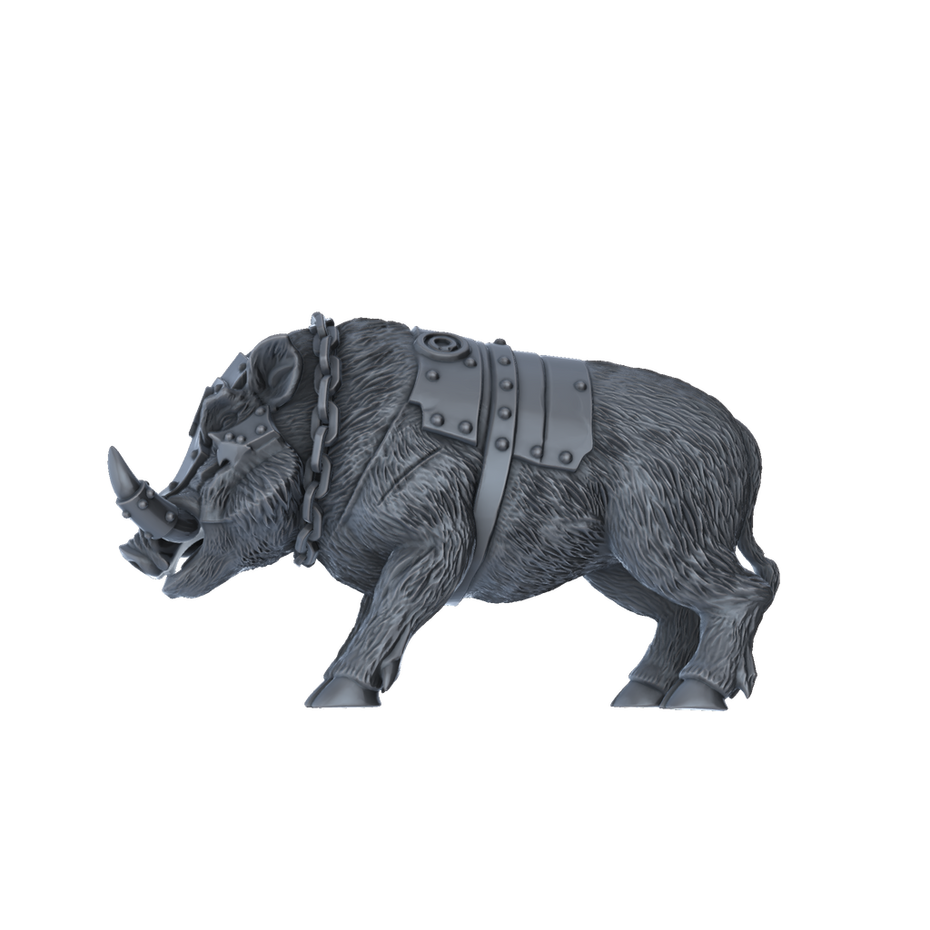 3D printed Armoured Boar side view