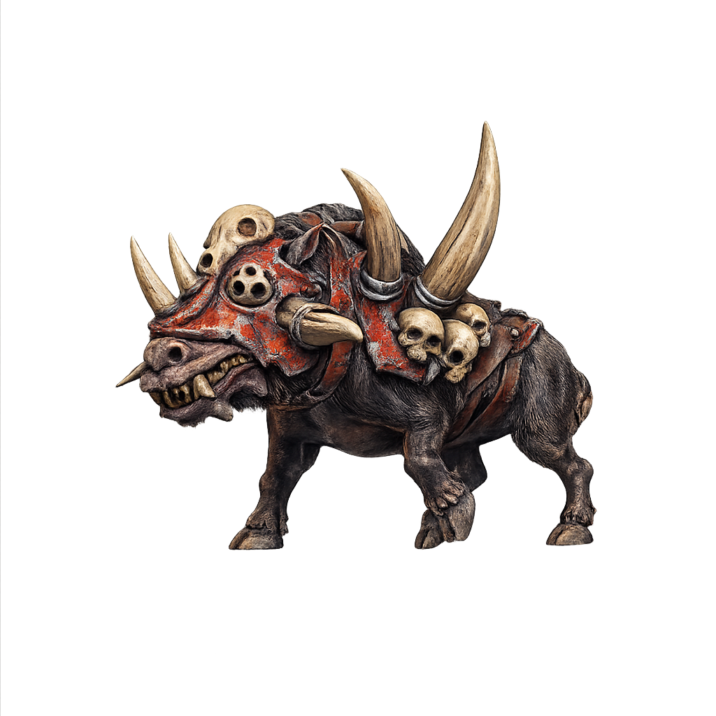 Painted Armoured Daeodon Running miniature