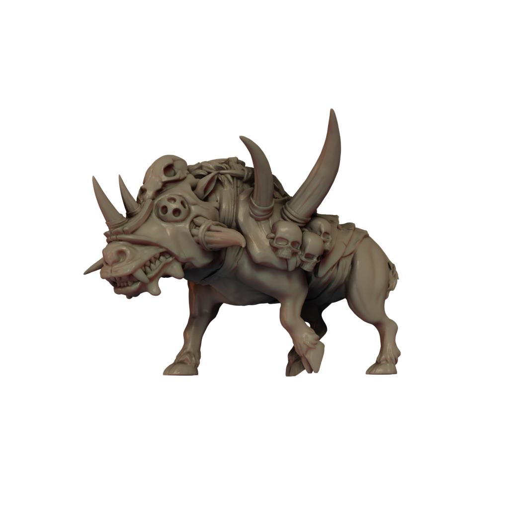 Armoured Daeodon Running 3D print side view