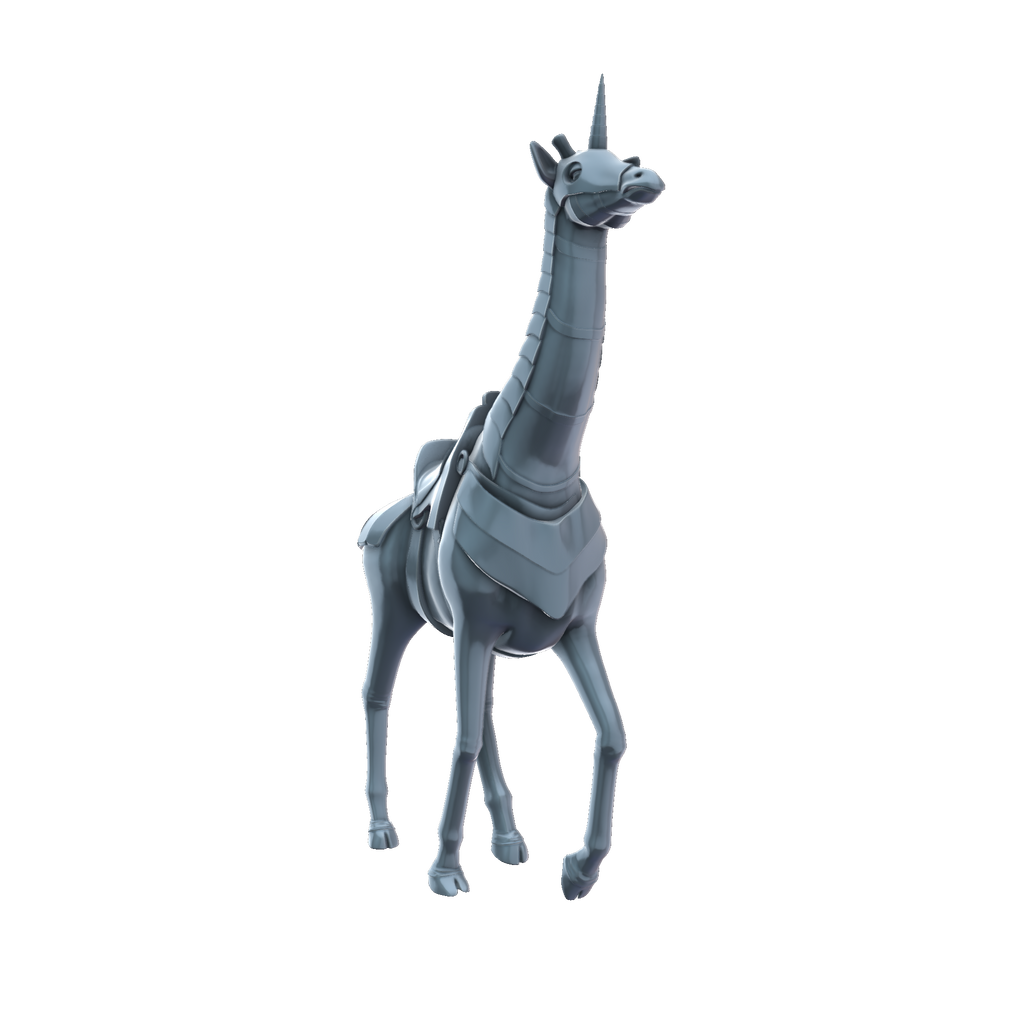 3D printed Armoured Giraffe front view