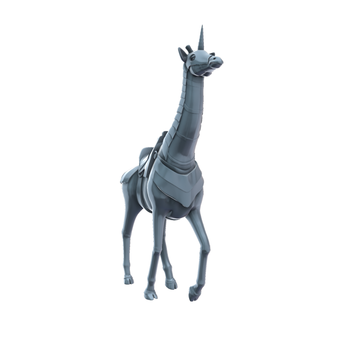 3D printed Armoured Giraffe front view