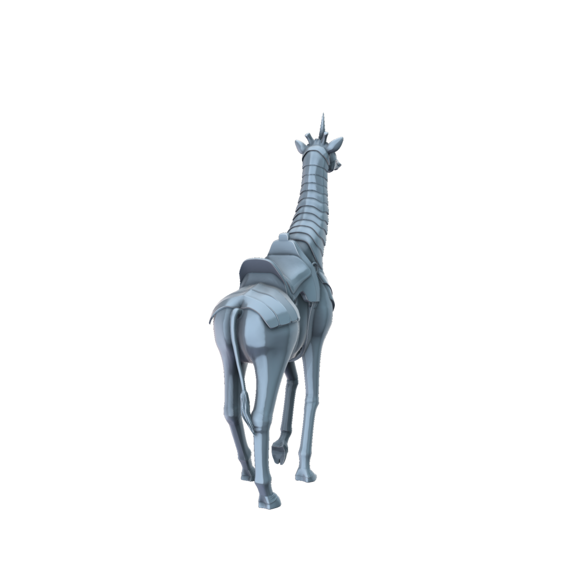 3D printed Armoured Giraffe rear view