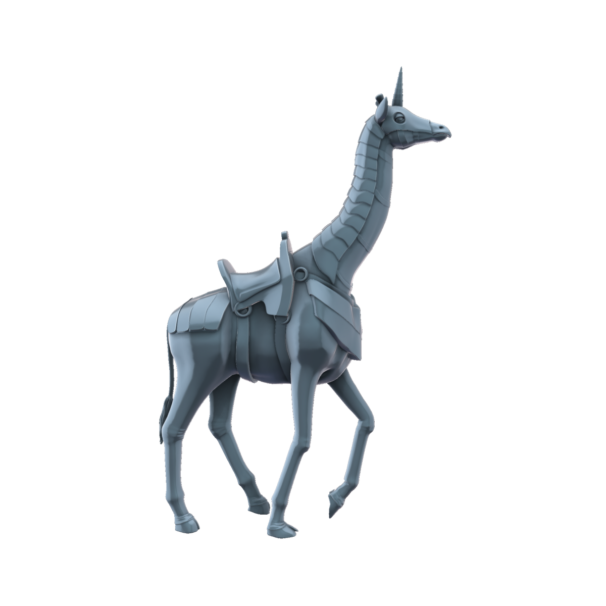 3D printed Armoured Giraffe side view