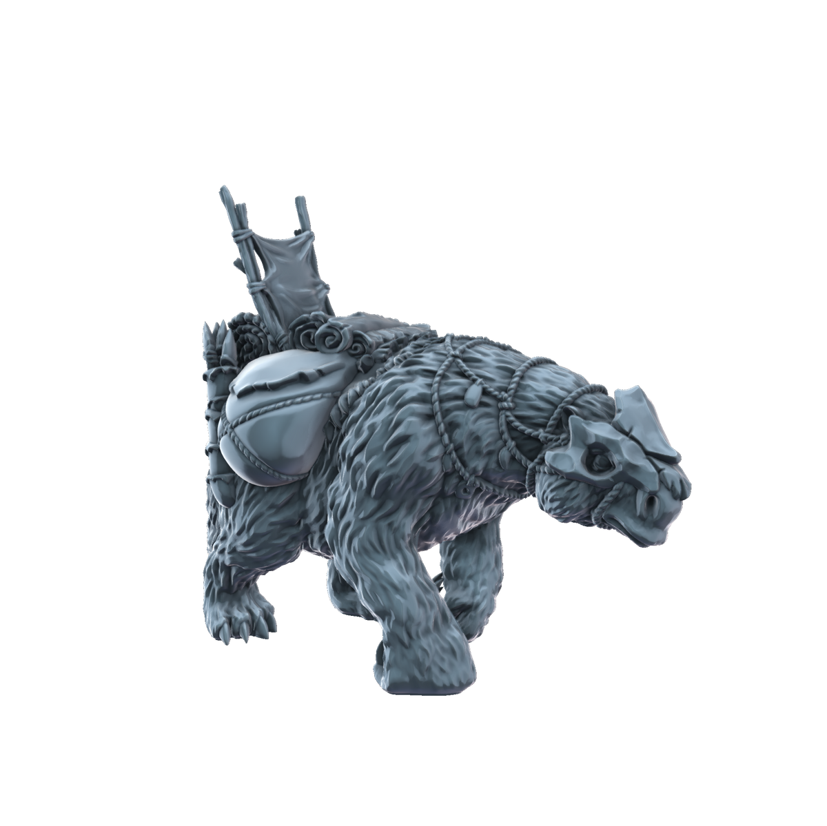 3D Printed Megatherium Armoured front view