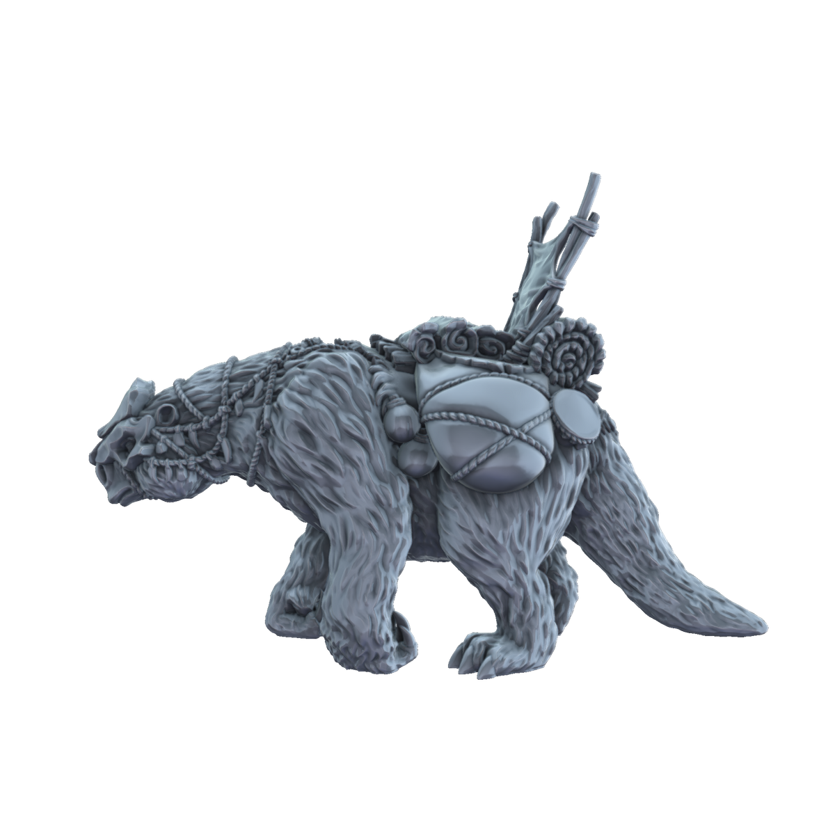3D Printed Megatherium Armoured side view