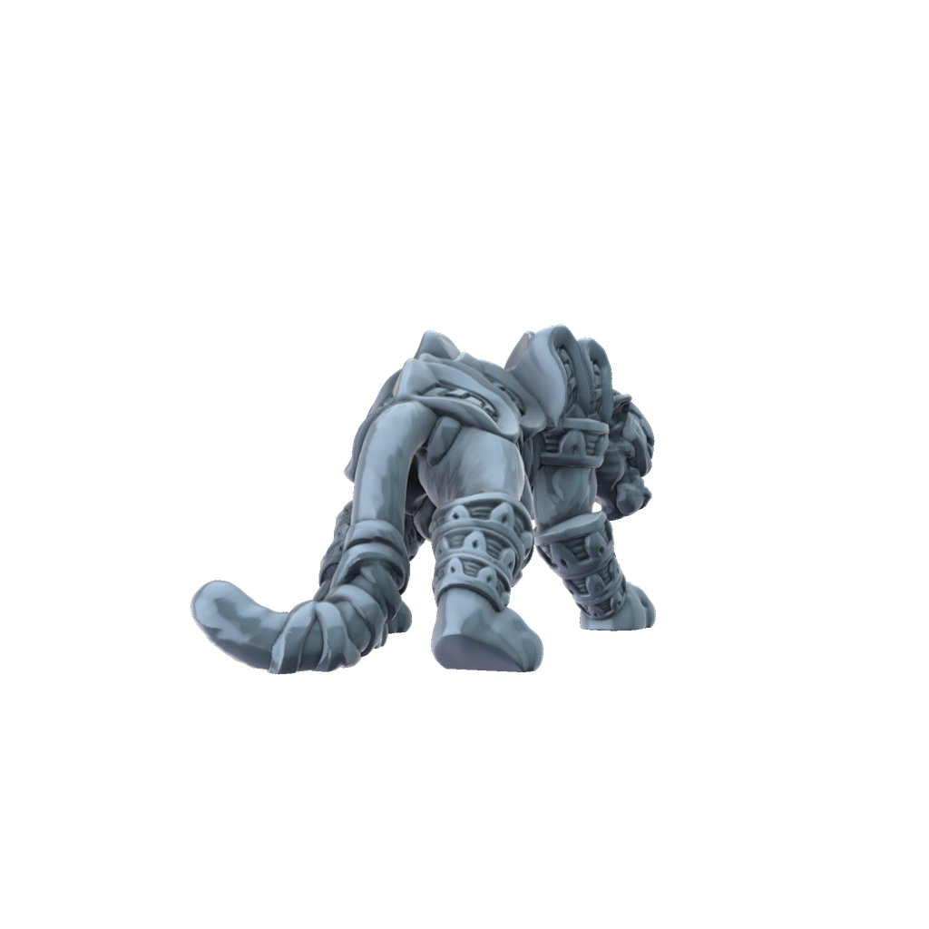 3D printed Armoured Panther rear view