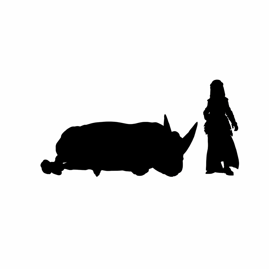 Arsinoitherium Carcass Scale Comparison to a 28mm Miniature