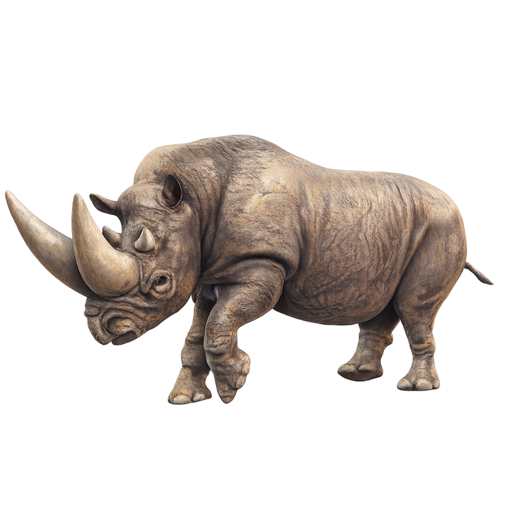 Painted Arsinoitherium Charging miniature