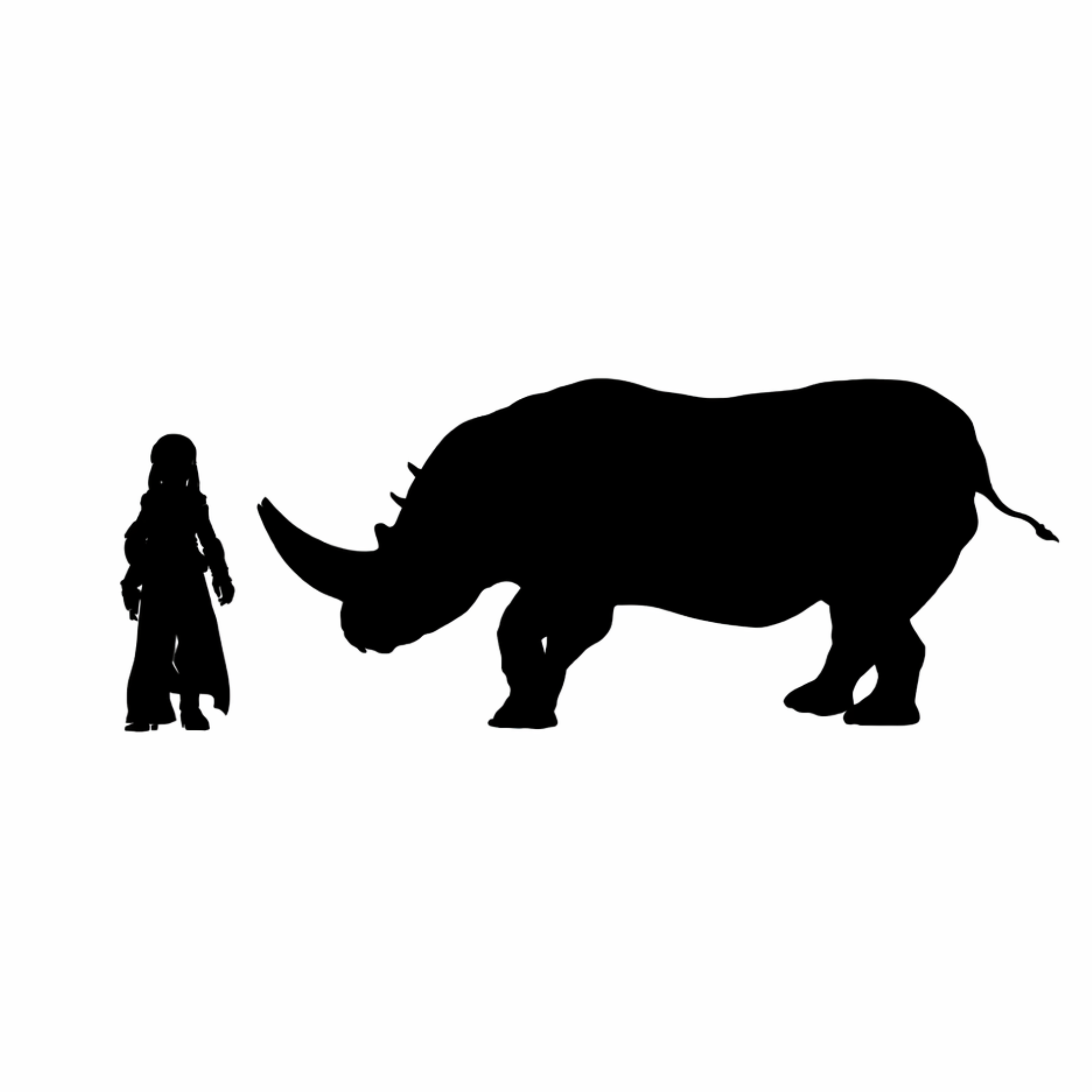 Arsinoitherium Charging scale comparison to 28mm human miniature