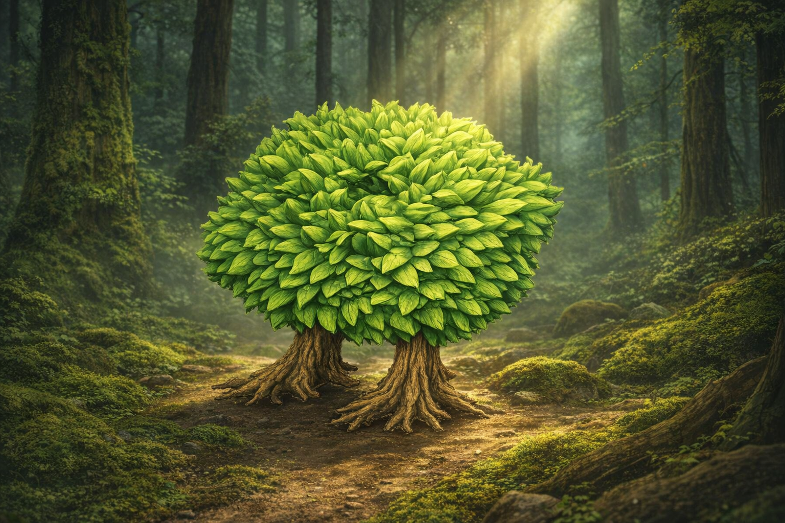 Awakened Shrub in a forest