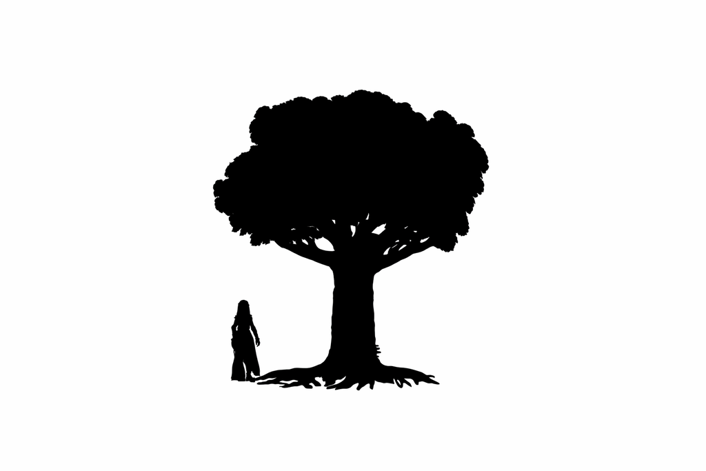 Awakened Tree scale comparison to 28mm human miniature