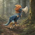 Axe Beak in a forest setting