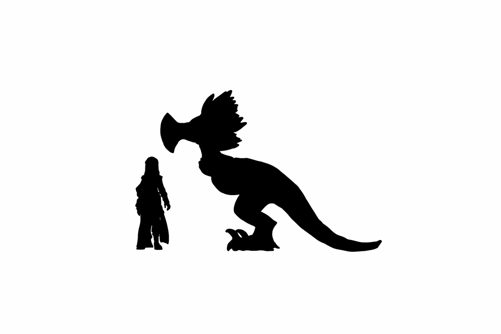 Scale Comparison between Axe Beak and 28mm human miniature