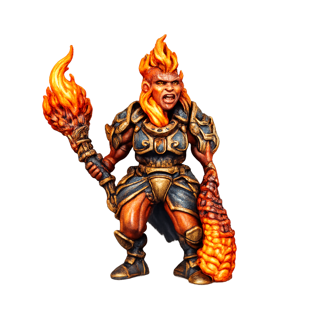 Painted Azer Female miniature