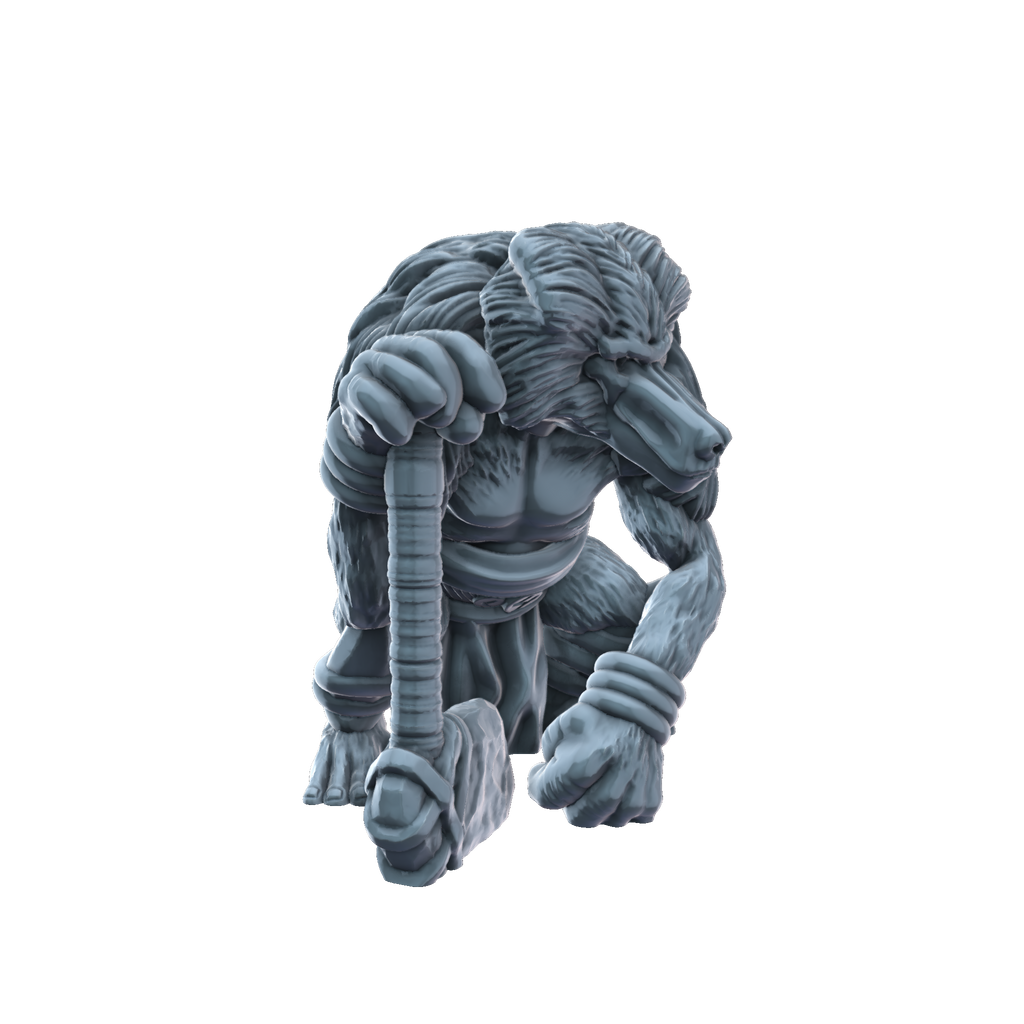 3D printed Baboon Warrior front view