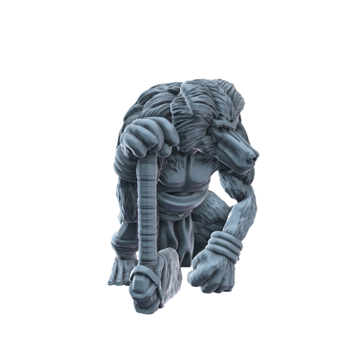 3D printed Baboon Warrior front view