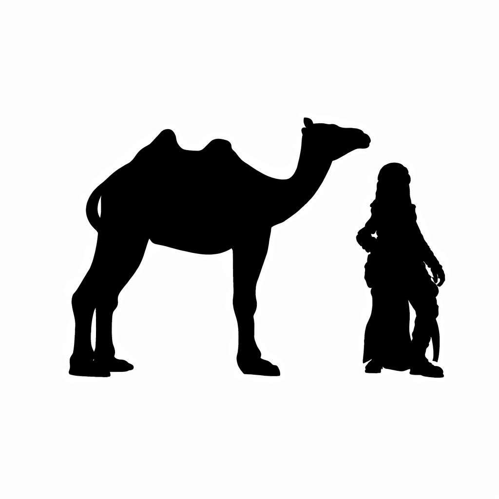 Bactrian Camel  standing scale comparison to 28mm human miniature