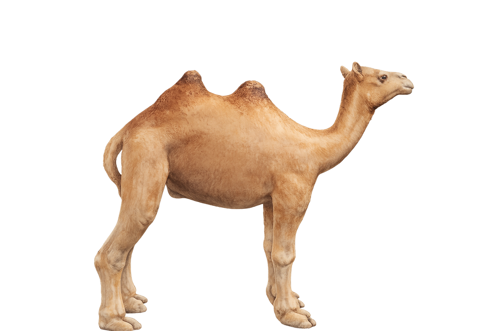 Painted Bactrian Camel standing miniature