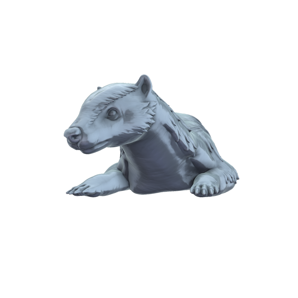 3D printed Badger front view