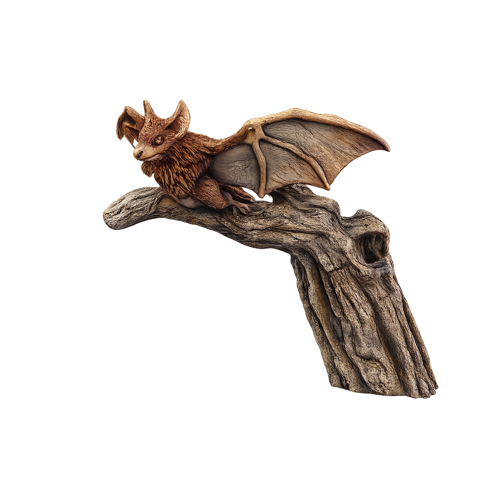Painted Bat in tree miniature