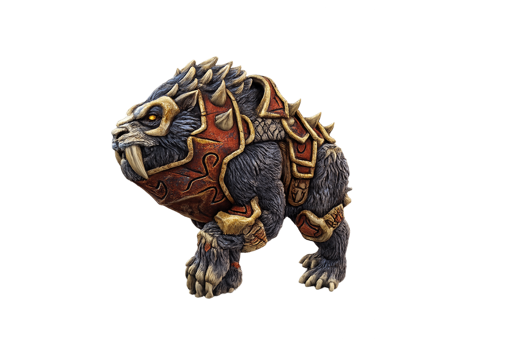 Painted Battle Cat Armoured miniature