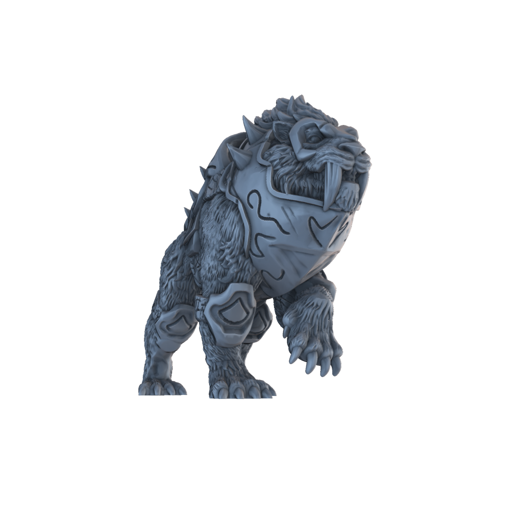 3D printed Battle Cat Armoured front view