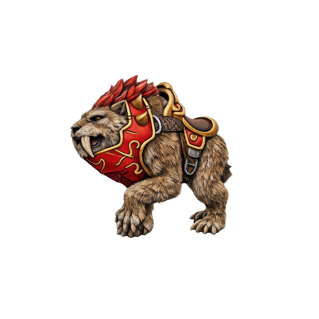 Painted Battle Cat Mount miniature