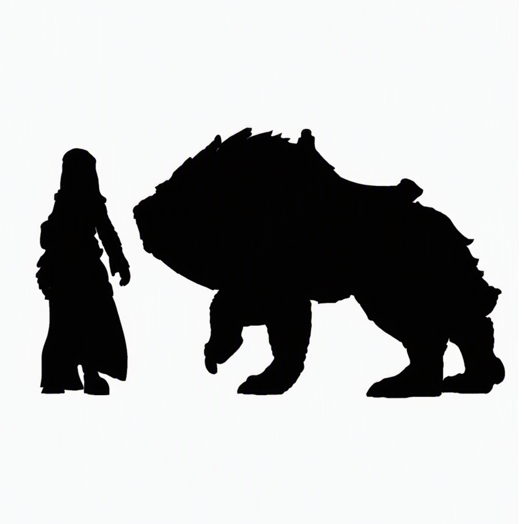 Battle Cat mount scale comparison to 28mm human miniature