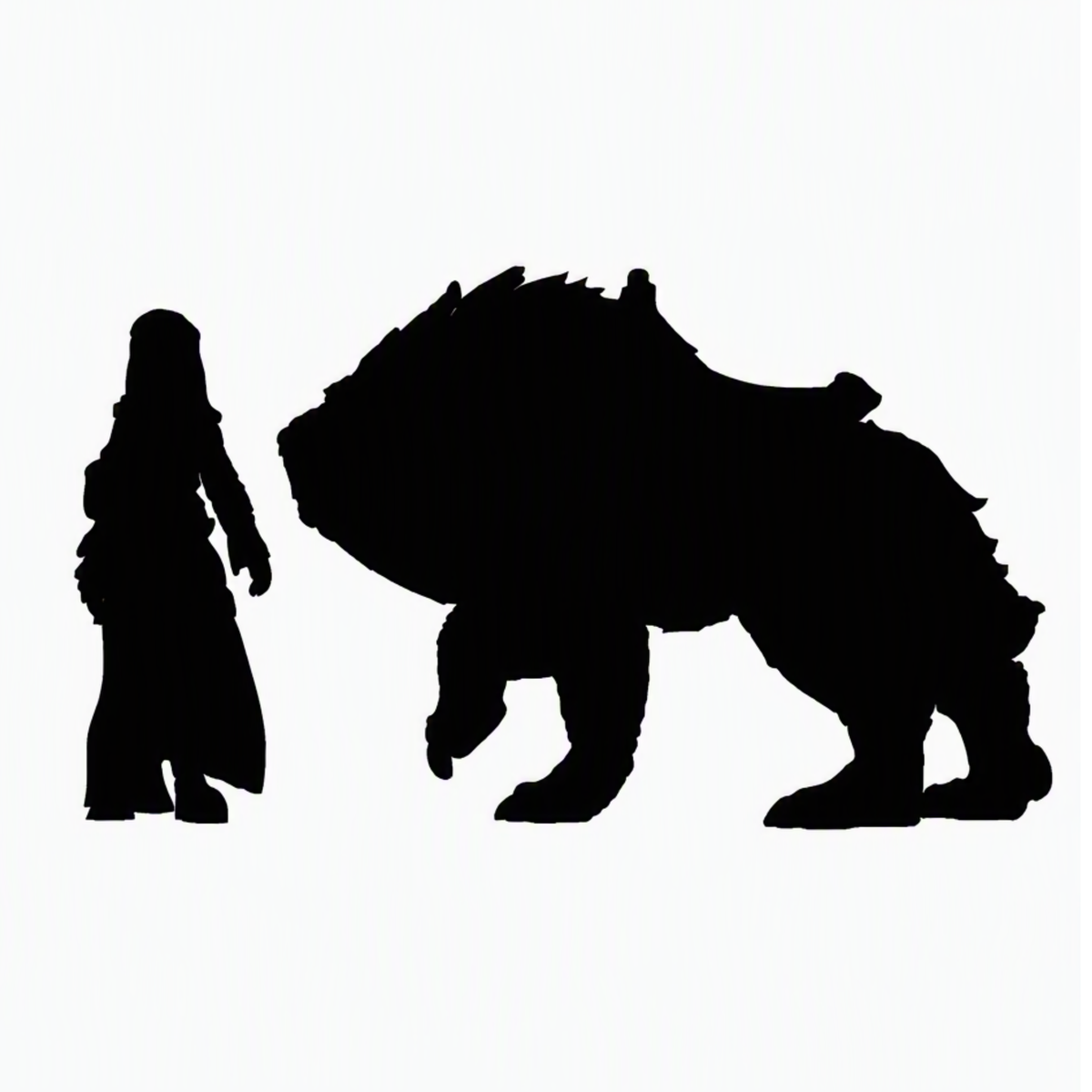 Battle Cat mount scale comparison to 28mm human miniature