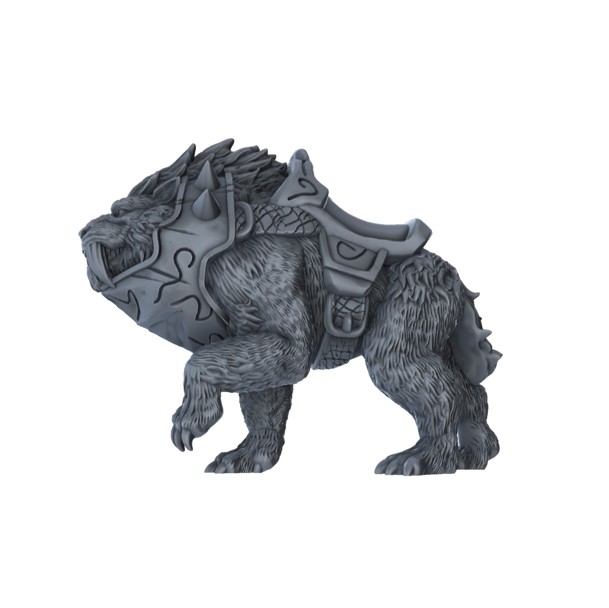 3D printed Battle Cat mount side view