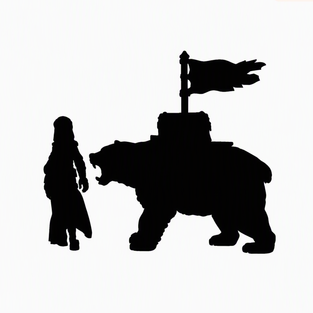 Bear of faith scale comparison to 28mm human miniature