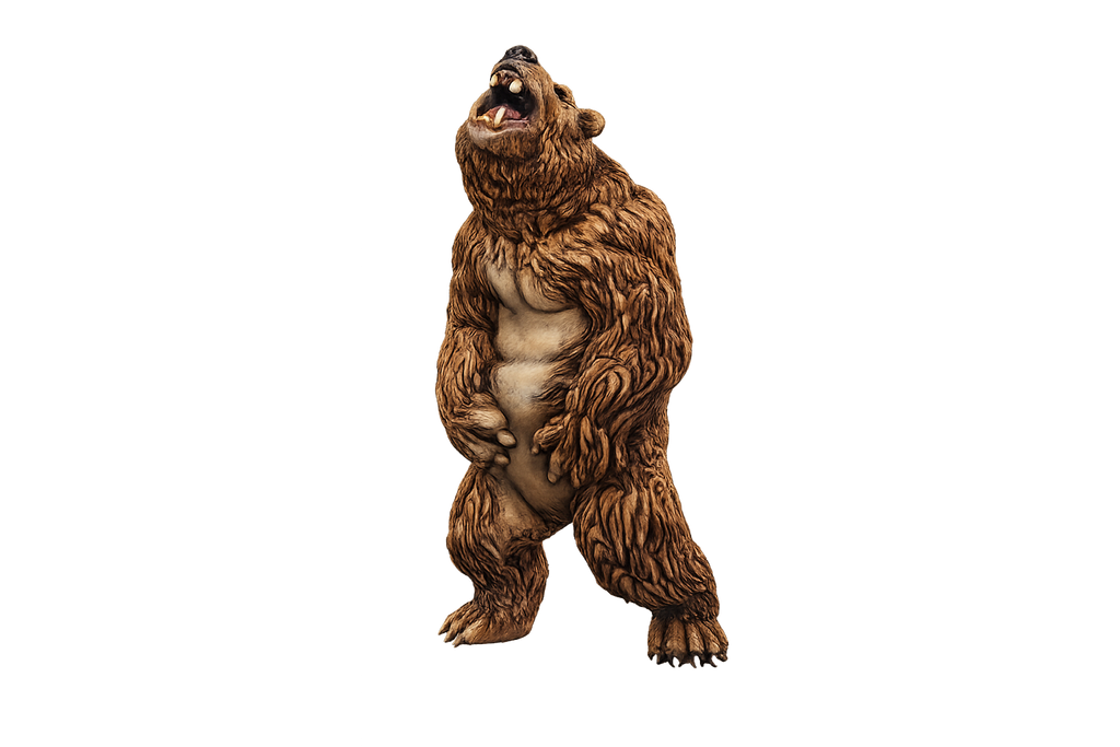 Painted Bear standing miniature