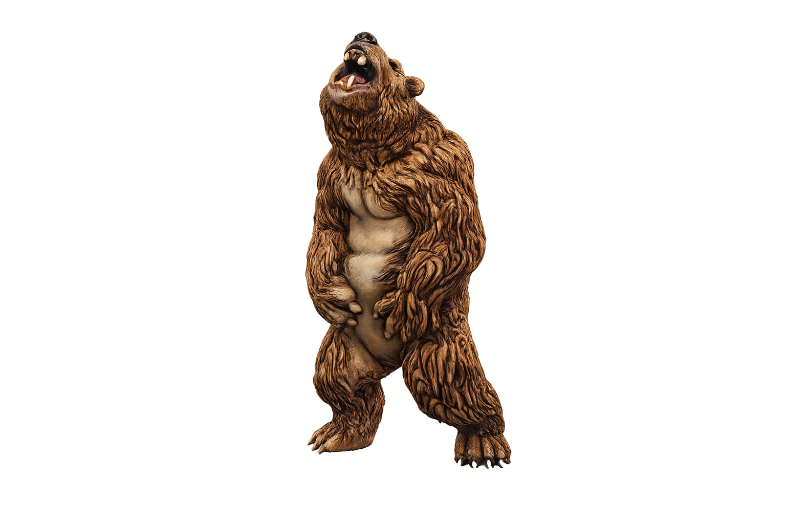 Painted Bear standing miniature