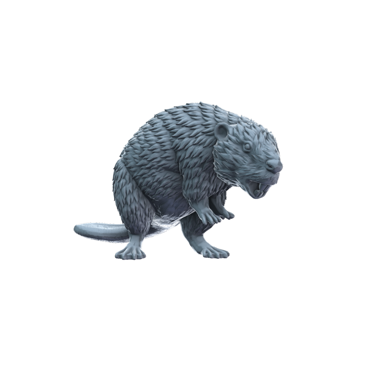 3D printed beaver front view