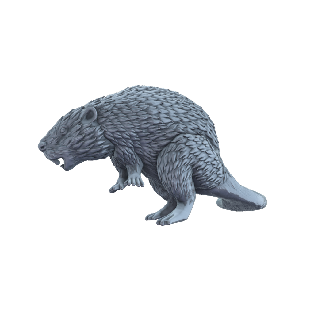 3D printed beaver side view