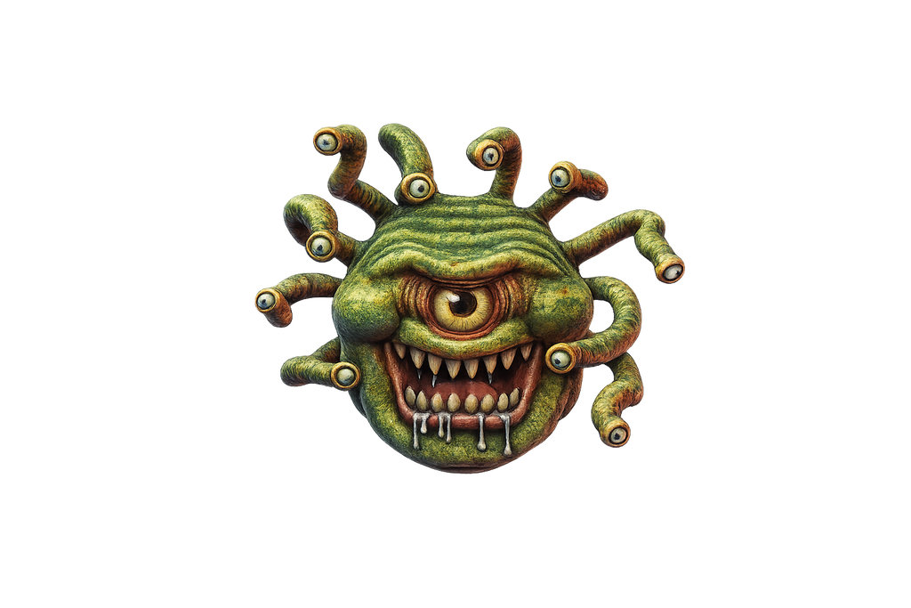 Painted Beholder 3D printed miniature