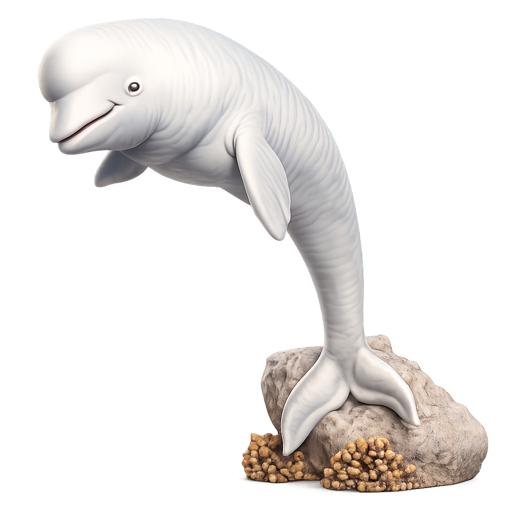 Painted Beluga Whale miniature