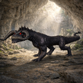 Black Guard Drake in a cave with sunlight streaming through the opening