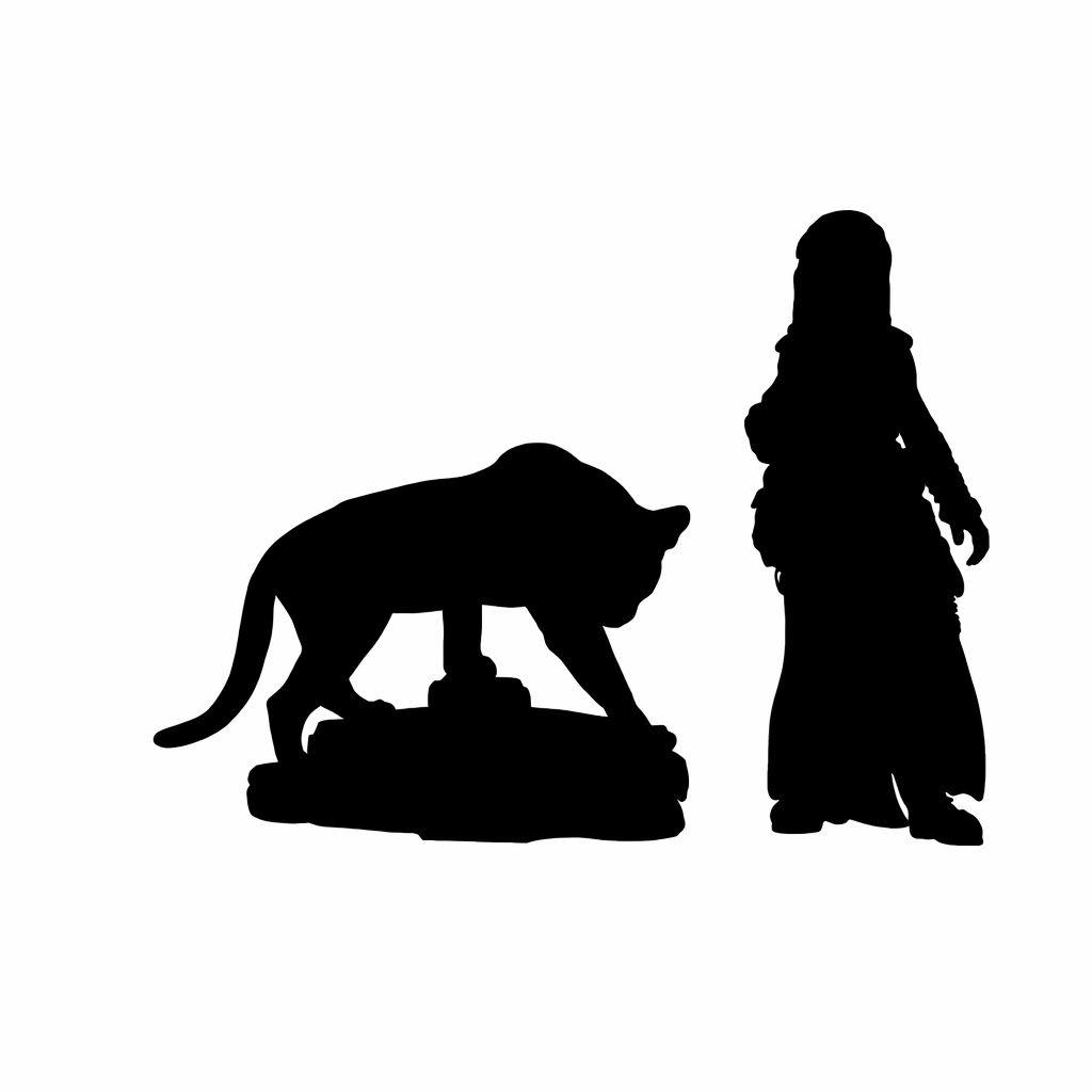 Black Panther on rock scale comparison to 28mm human miniature