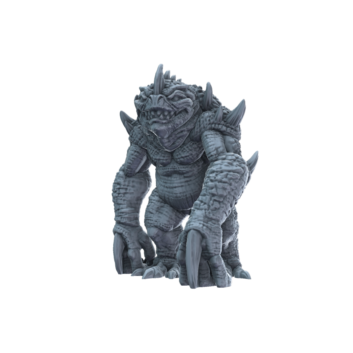3D printed Blue Slaad front view