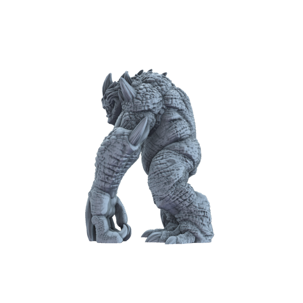 3D printed Blue Slaad side view